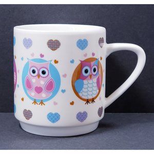 Owls by Creative Tops Porcelain 10 oz. Multicolor Coffee Mug Cup